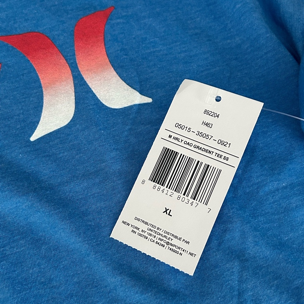 NWT Hurley Gradient One & Only Men’s Graphic Tee Shirt Modern Fit Size XL - Picture 9 of 12